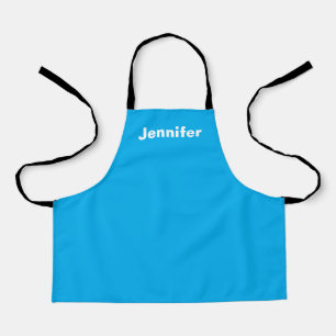 Personalisierter Individuelle Name Solid Color Sky Schürze