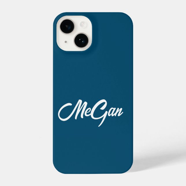 Personalisierter Individuelle Name Stilvolle Monog iPhone 14 Hülle (Rückseite)