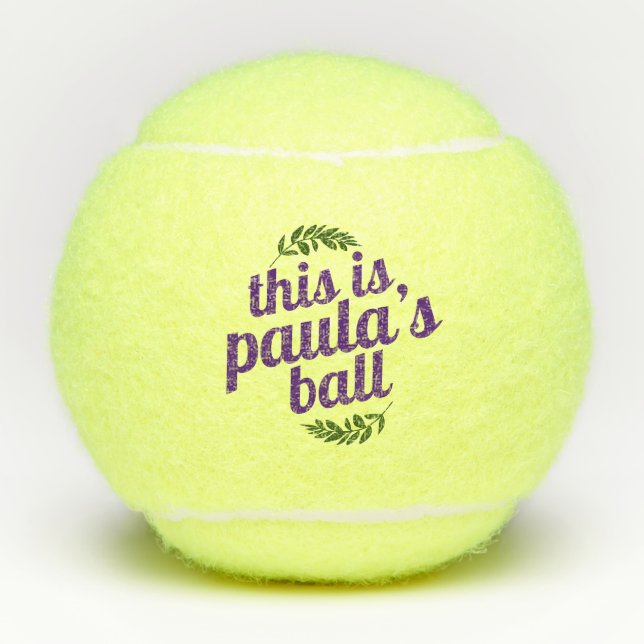 Personalisierter Individuelle Name Tennisbälle (Vorderseite)