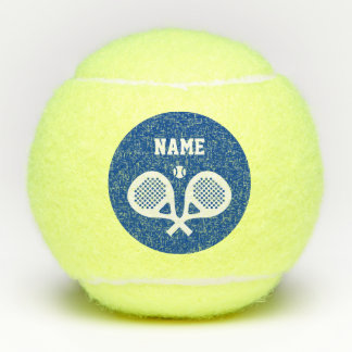 Personalisierter individuelle Name überquert Padel Tennisbälle