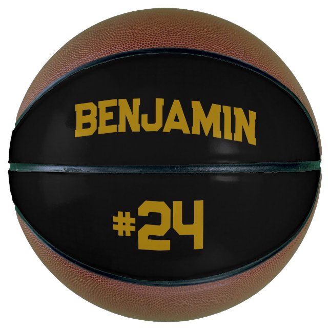 Personalisierter Individuelle Name und Anzahl Bask Basketball (Vorderseite)
