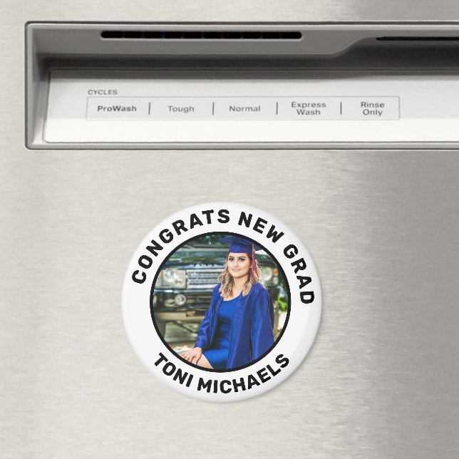 Personalisierter Individuelle Name und Foto Abschl Magnet (In Situ (Geschirrspüler))