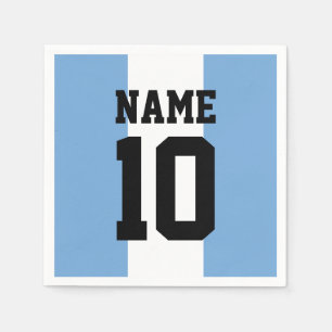 Personalisierter individuelle Name und Nummer Arge Serviette