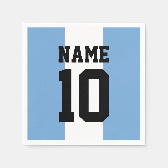 Personalisierter individuelle Name und Nummer Arge Serviette (Vorderseite)