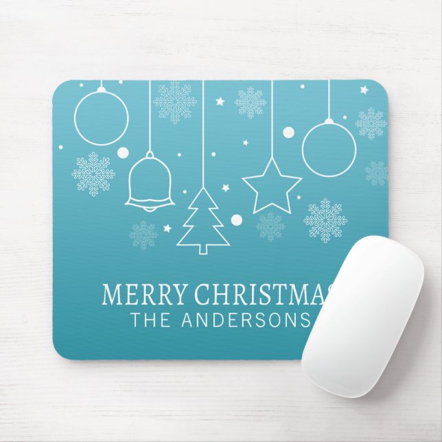 Personalisierter Individuelle Name Weihnachten | M Mousepad (Mit Mouse)