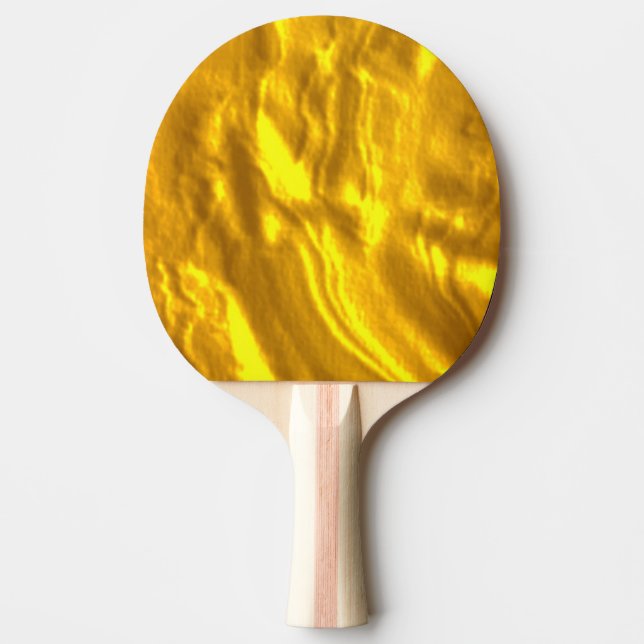 Personalisierter, individueller Mann mit goldener  Tischtennis Schläger (Vorderseite)