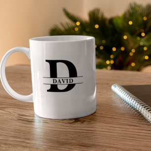 Personalisierter Initial- und Namenslaserlaser für Kaffeetasse