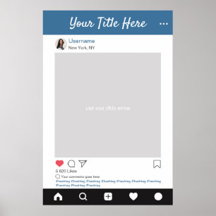 Personalisierter Instagram-Foto-Requisiten-Selfie- Poster