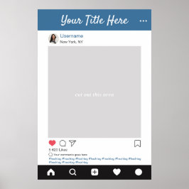 Personalisierter Instagram Foto-Stützrahmen Poster