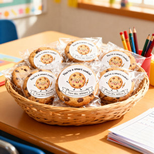 Personalisierter intelligenter Cookie-Lehrerpreis Runder Aufkleber