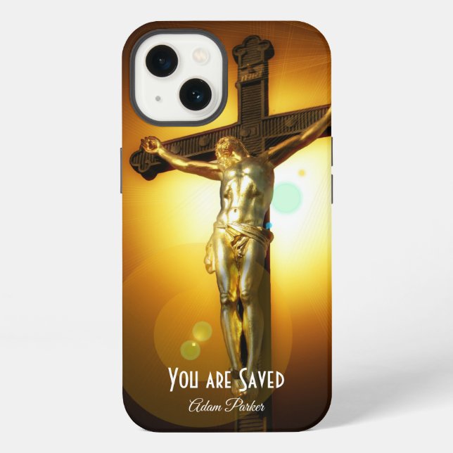 Personalisierter iPhone-Fall Jesus Cross iPhone Hülle (Rückseite)