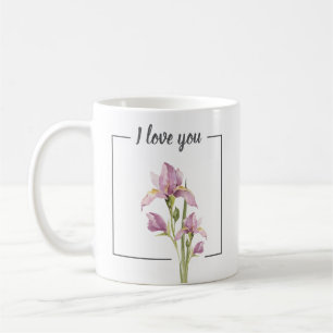 Personalisierter Iris-Becher – Ich liebe Dich & Zi Kaffeetasse