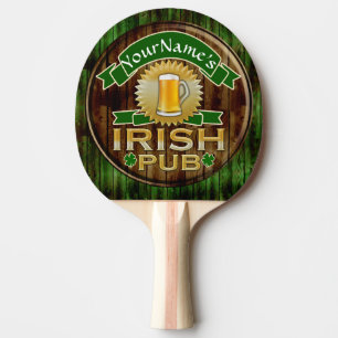 Personalisierter irischen Pub-Zeichen-Namensst Tischtennis Schläger