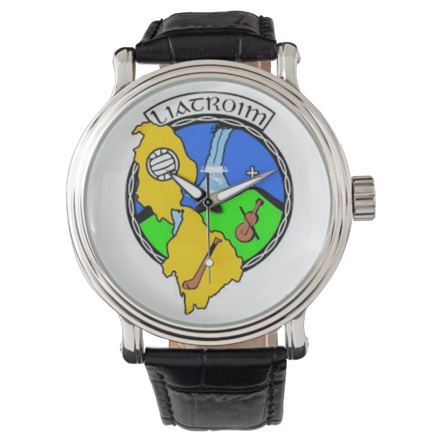 Personalisierter irischer Landkreis Männeruhren Co Armbanduhr (Vorderseite)