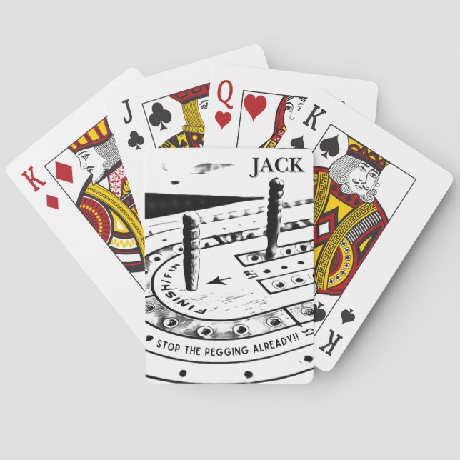 Personalisierter Jack-Name | Cribbage Spielkarten (Rückseite)