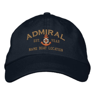 Personalisierter Jahr Name Admiral Lebensretter An Bestickte Baseballkappe