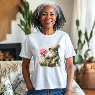Personalisierter Januar Geburtsmonat Garten Gnome Tri-Blend Shirt