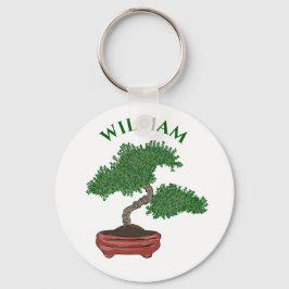 Personalisierter japanischer Bonsai Tree Schlüsselanhänger
