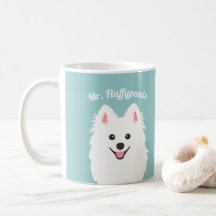 Personalisierter japanischer Spitz-Hund / Samoyed 