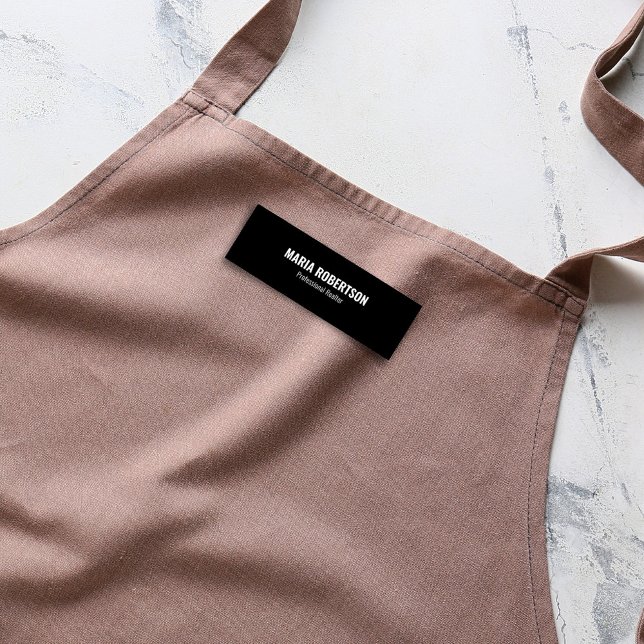 Personalisierter Job Namensschild (Simple black and white employee name badge)