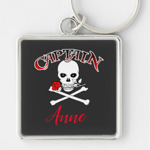 Personalisierter Jolly Roger (Rose) Schlüsselanhän Schlüsselanhänger