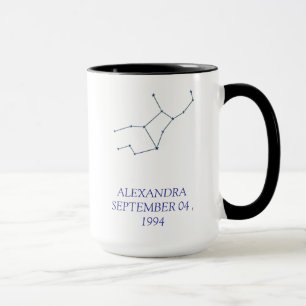 Personalisierter Jungfrau-Sternbild-Becher - Indiv Tasse