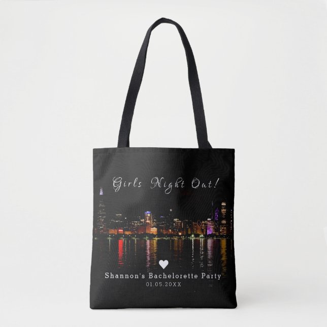 Personalisierter Junggeselinnen-Abschied Chicago S Tasche (Vorderseite)