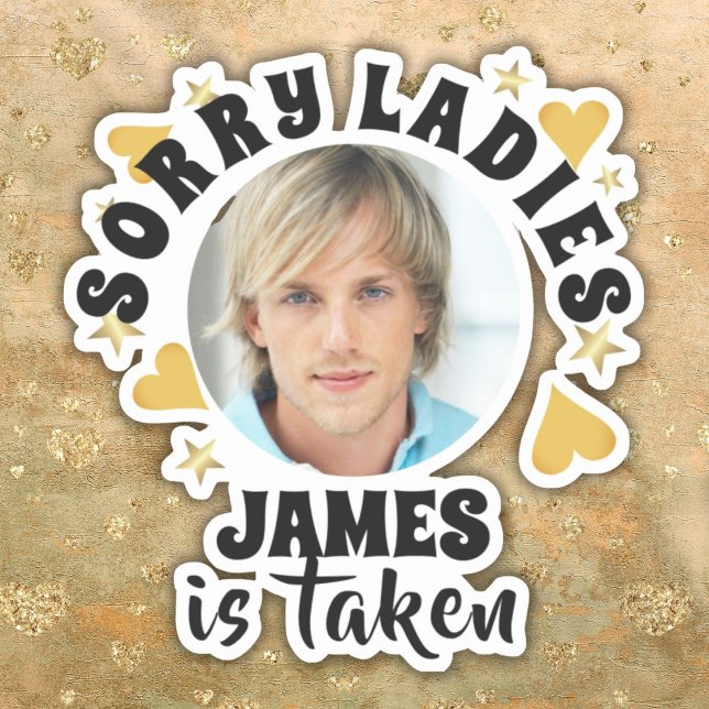 Personalisierter Junggeselinnen-Abschied Grooms Ge Aufkleber (Personalized Bachelorette Party Grooms Face Photo Sticker)