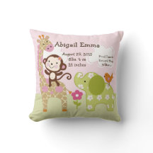 Personalisierter Jungle Girl Kissen Keepake