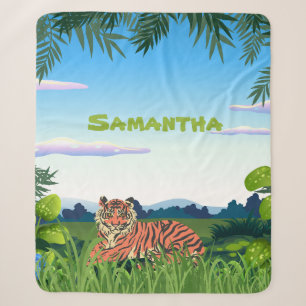 Personalisierter Jungle Tiger Sherpadecke