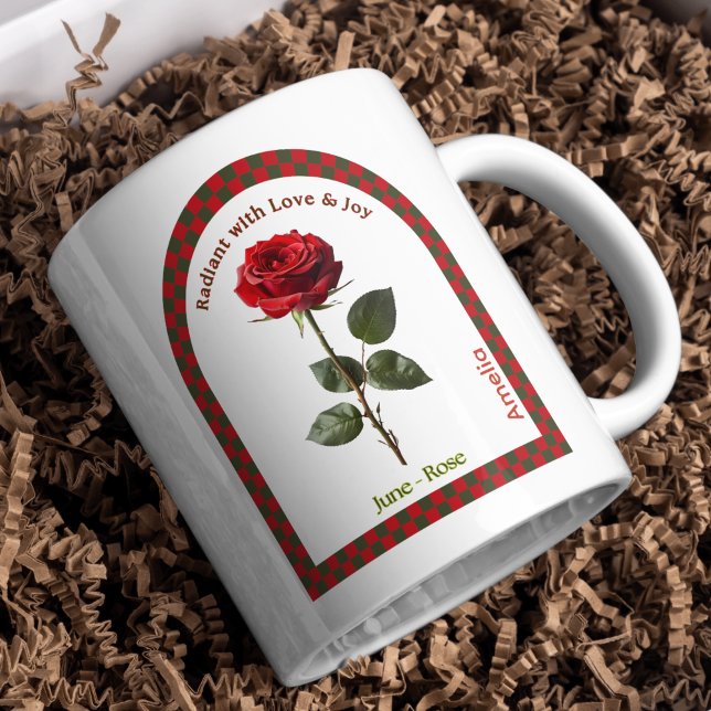 Personalisierter Juni - Geburtsmonat - Blume Kaffeetasse (Von Creator hochgeladen)