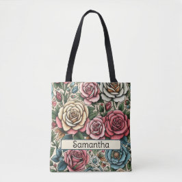 Personalisierter Juni Geburtstag Blume der Rose Tasche