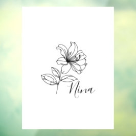 Personalisierter Juni Honeysuckle Birth Blume Gesc Fensteraufkleber