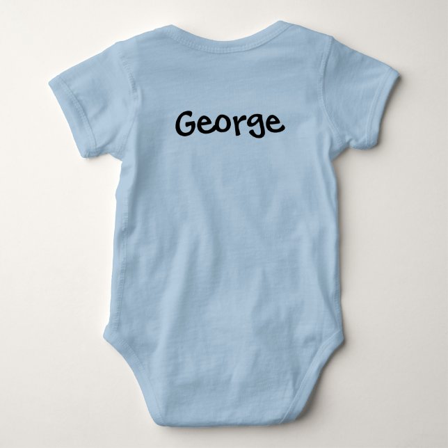 Personalisierter kack-Maschine Baby Bodysuit Baby Strampler (Rückseite)