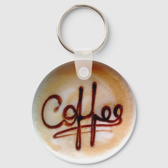 Personalisierter Kaffee auf Schaumstoff geschriebe Schlüsselanhänger (Vorderseite)