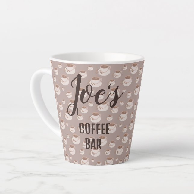 Personalisierter Kaffee-Bar Milchtasse (Linke Ecke)