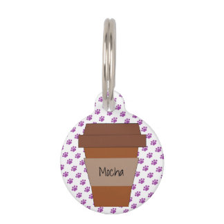Personalisierter Kaffee-Cup auf Lila Paw-Prinzen Haustiermarke