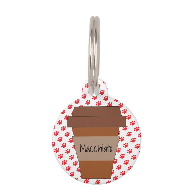 Personalisierter Kaffee-Cup auf Rot-Paw-Prinzen Haustiermarke (Vorderseite)