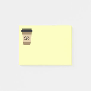 Personalisierter Kaffee unterwegs Post-it Klebezettel