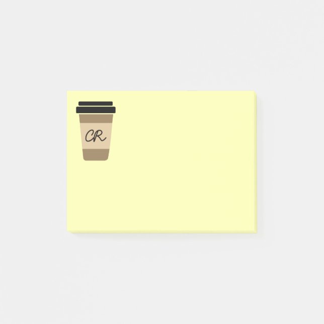 Personalisierter Kaffee unterwegs Post-it Klebezettel (Vorderseite)