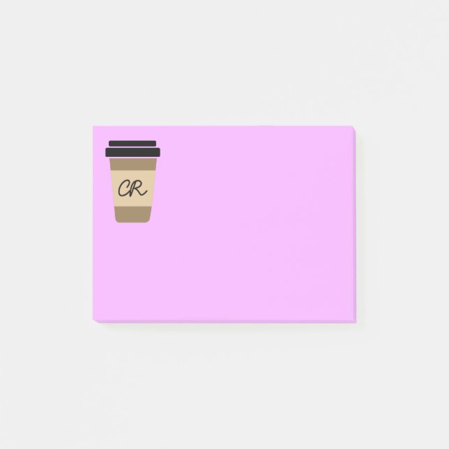 Personalisierter Kaffee unterwegs Post-it Klebezettel (Vorderseite)