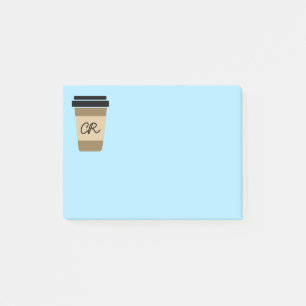 Personalisierter Kaffee unterwegs Post-it Klebezettel
