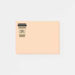 Personalisierter Kaffee unterwegs Post-it Klebezettel
