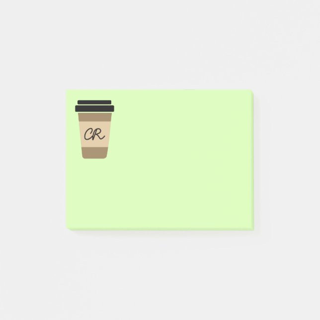 Personalisierter Kaffee unterwegs Post-it Klebezettel (Vorderseite)