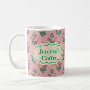 Personalisierter Kaffeebecher – Lustiges Retro-Kat Kaffeetasse