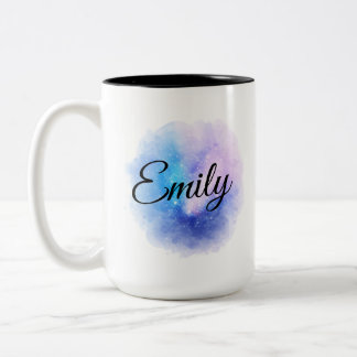 Personalisierter Kaffeebecher mit individuellem Na Zweifarbige Tasse