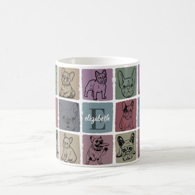Personalisierter Kaffeebecher Retro Französische B Kaffeetasse (Mittel)
