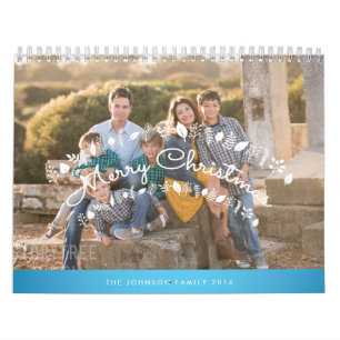 Personalisierter Kalender 2016 Blauer Frohe Weihna