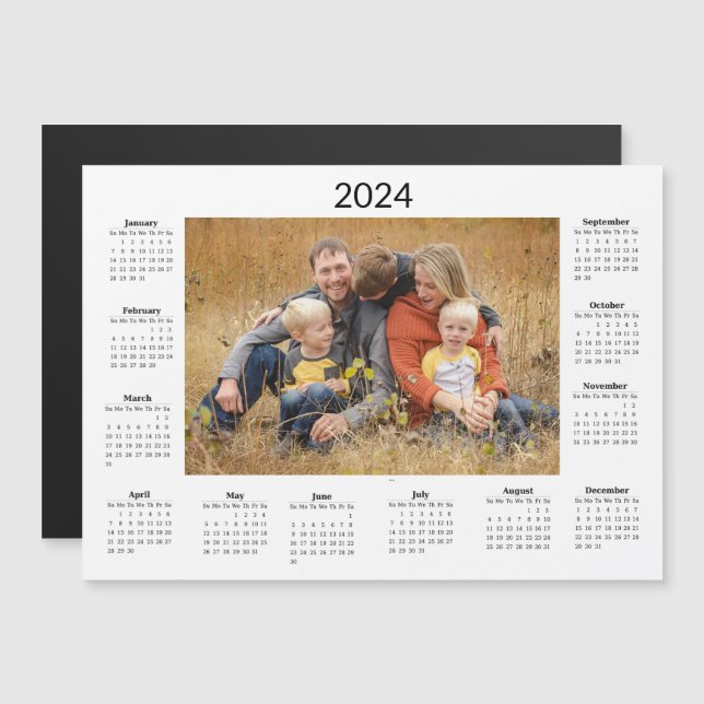Personalisierter Kalender - Magnet 2024 (Vorne/Hinten)