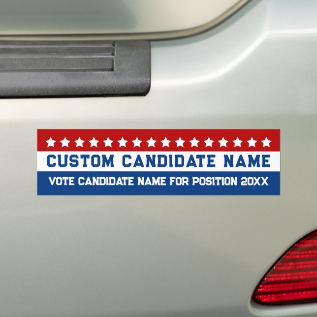 Personalisierter Kandidat für die Wahl Autoaufkleber (Auf Auto)